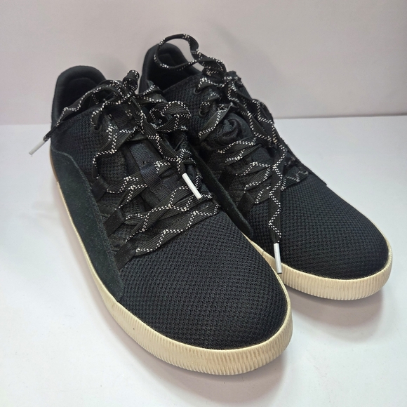 womens sorel black mesh suede out & about walking shoes sz 9 NL4090-010 euc - Picture 1 of 7